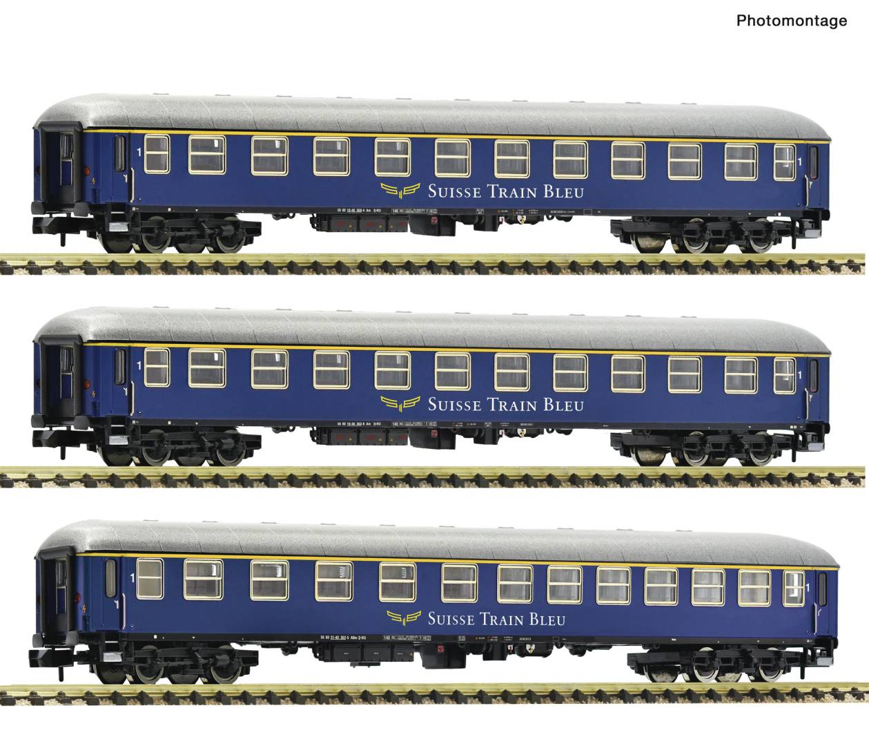 Fleischmann N 6260078 - 3-tlg. Set 1: Schnellzugwagen, Suisse Train Bleu | Modellbahn | Modelleisenbahn