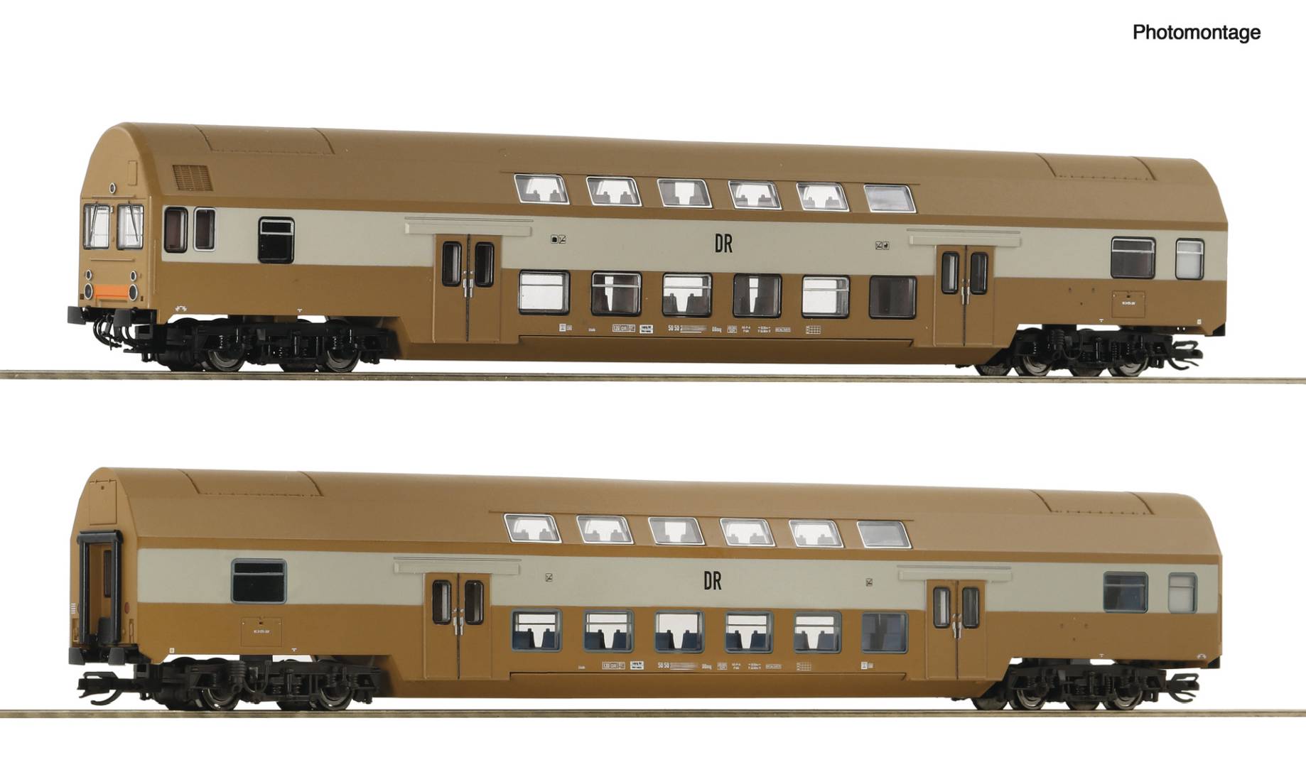 Roco TT 6280025 - 2-tlg. Set 1: Doppelstockwagen, DR | Modellbahn | Modelleisenbahn