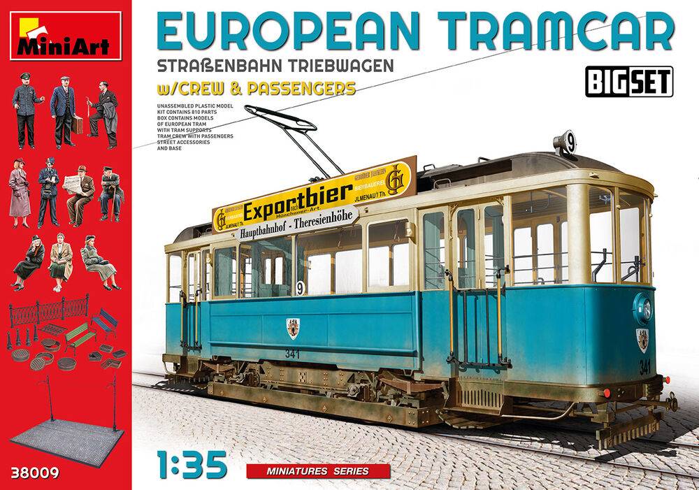 MiniArt 38009 - European Tramcar with Crew & Passengers | Modellbau