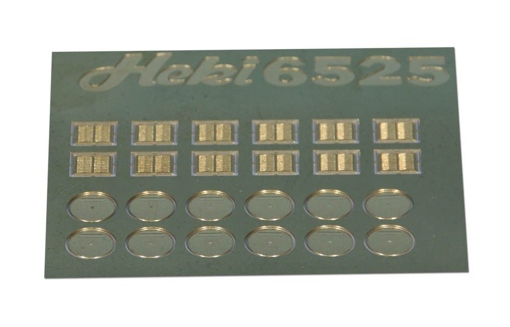 Heki H0 (1:87) 6525 - Kanaldeckel H0, 12 Kanaldeckel, 12 Einlaufgitter Modellbahn