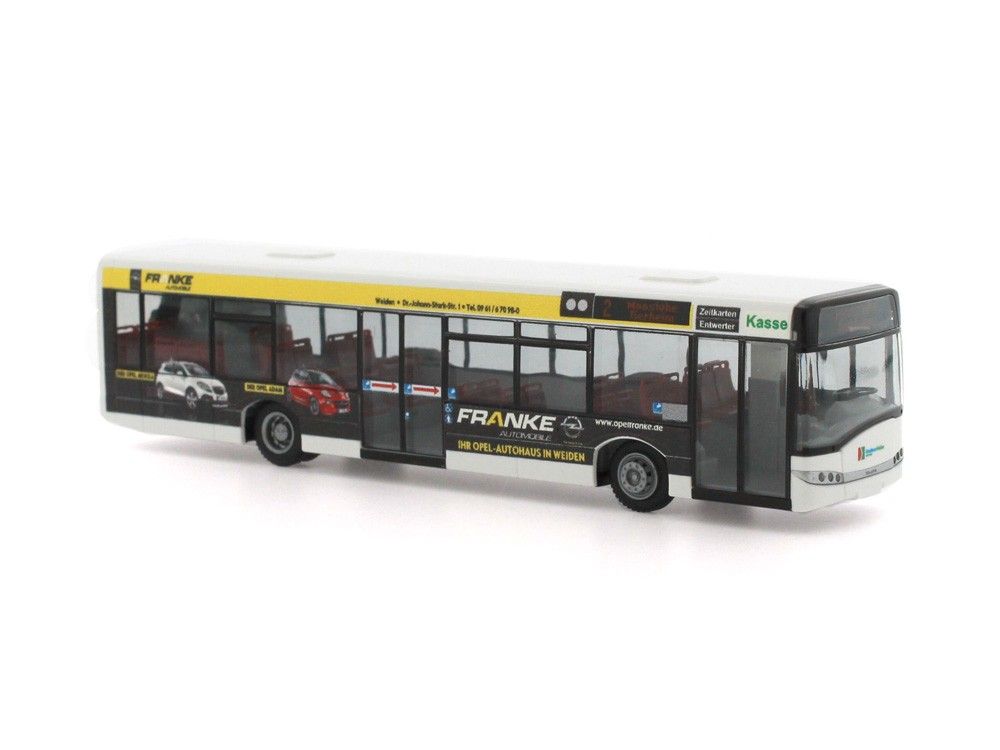 Rietze H0 (1:87) 65963 - Solaris Urbino 12 Stadtbus Weiden Opel Franke, 1:87 | Modellbahn | Modelleisenbahn