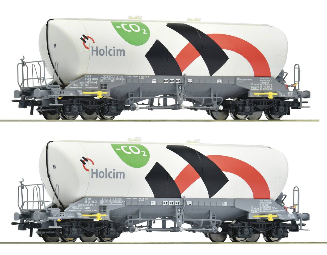Roco H0 (1:87) 6600192 - 2-tlg. Set: Silowagen, Holcim | Modellbahn | Modelleisenbahn