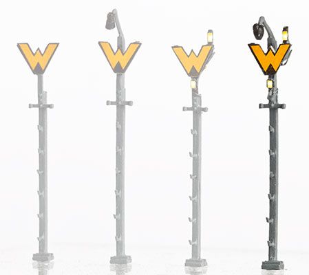 Weinert N 69013 - Wartezeichen mit Sh1 mit Anstrahlleuchte | Modellbahn | Modelleisenbahn