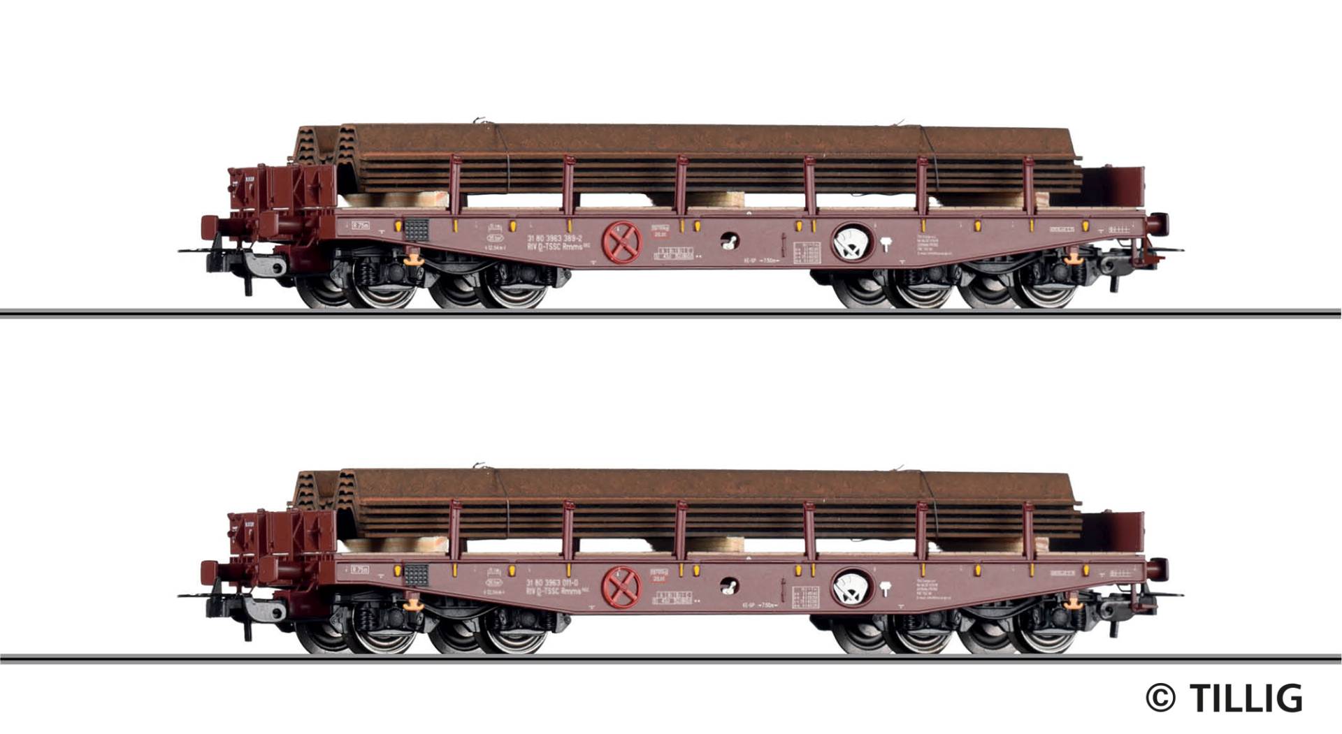 Tillig H0 (1:87) 70073 - Güterwagenset der TSS Cargo a.s. (CZ) | Modellbahn | Modelleisenbahn