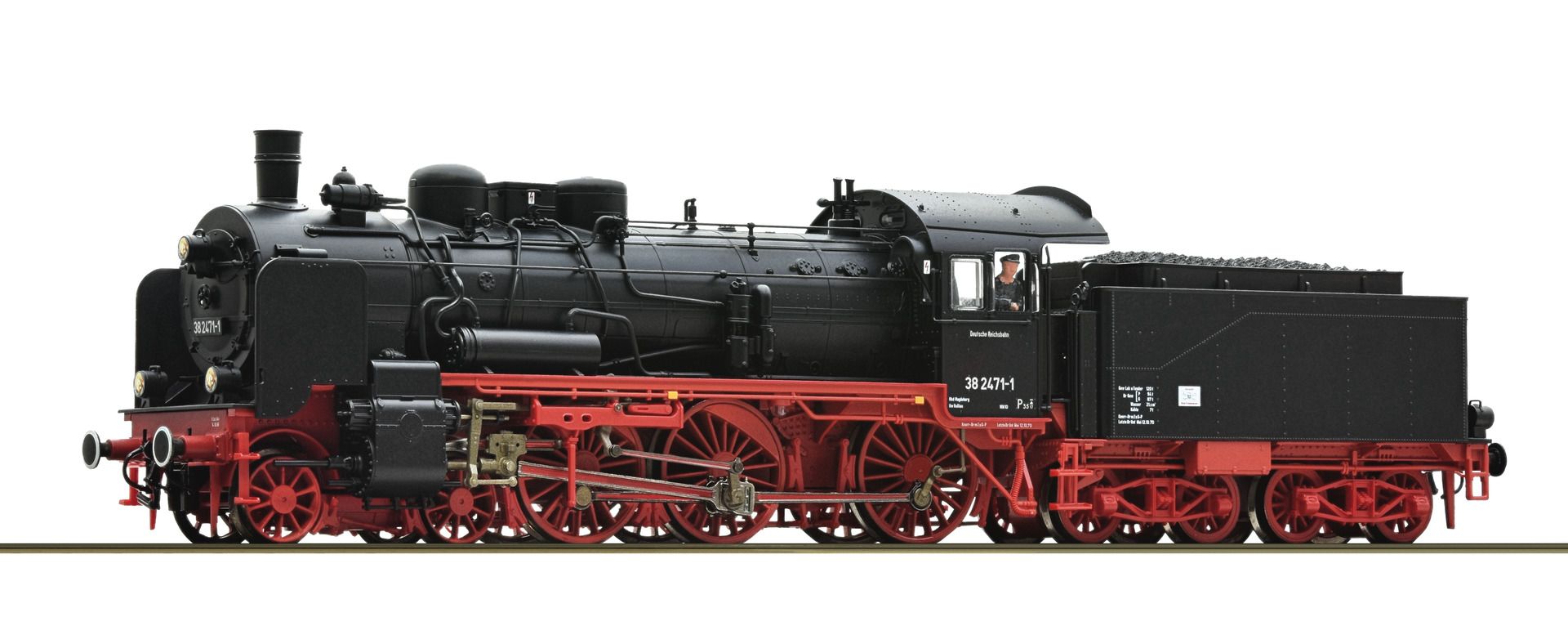 Roco H0 (1:87) 71381 - Dampflokomotive 38 2471-1, DR | Modellbahn | Modelleisenbahn