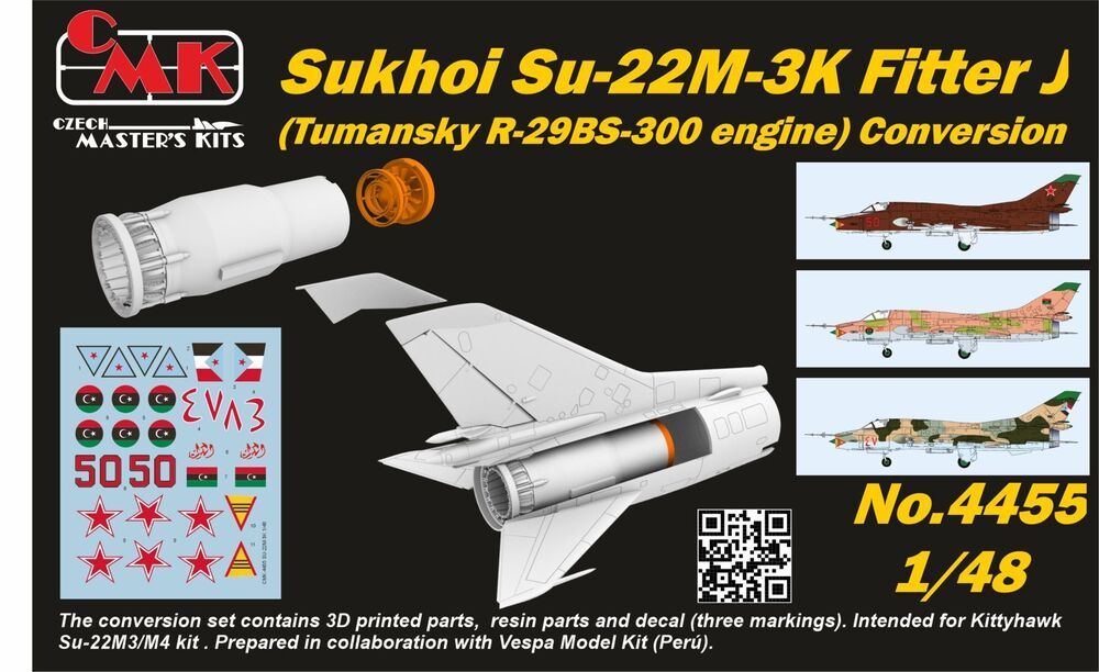 CMK 4455 - 1:48 Sukhoi Su-22M-3K Fitter J (Tumansky R-29BS-300 engine) Conversion | Modellbau