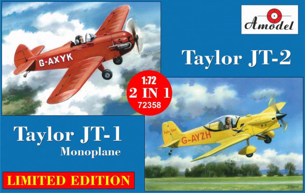 Amodel AMO72358 - 1:72 Taylor JT-1 monoplane & Taylor JT-2 | Modellbau
