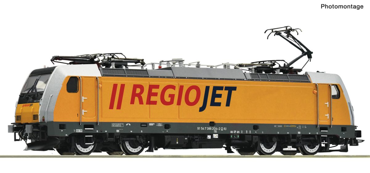 Roco H0 (1:87) 7520102 - Elektrolokomotive 386 204-2, Regiojet | Modellbahn | Modelleisenbahn