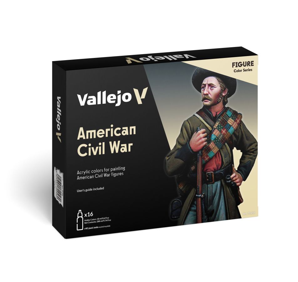 Vallejo 70256 - Farb-Set Amerikanischer Bürgerkrieg, 16 x 18 ml | Modellbau