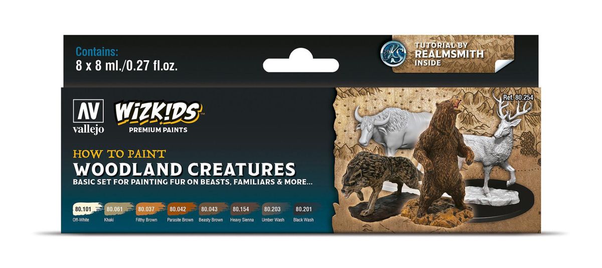 Vallejo 780254 - Farb-Set, WizKids Woodland Creatures, 8 x 8 ml | Modellbau