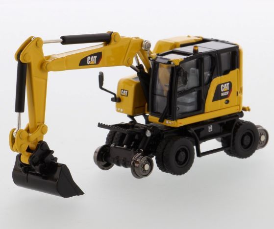 Diecast Masters H0 (1:87) 85612 - Caterpillar M323F Rail Zweiwegenbagger (Signal Gelb) | Modellbahn | Modelleisenbahn