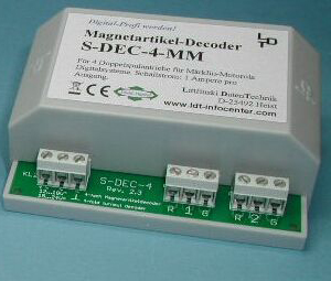 Littfinski DatenTechnik - LDT 910313 - S-DEC-4-MM-G / Magnetartikel-Decoder | Modellbahn | Modelleisenbahn