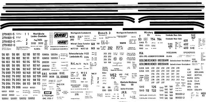 Weinert 91068 - Schiebebild-Beschriftung für Schmalspurbahn-Betriebe - 4 | Modellbahn | Modelleisenbahn