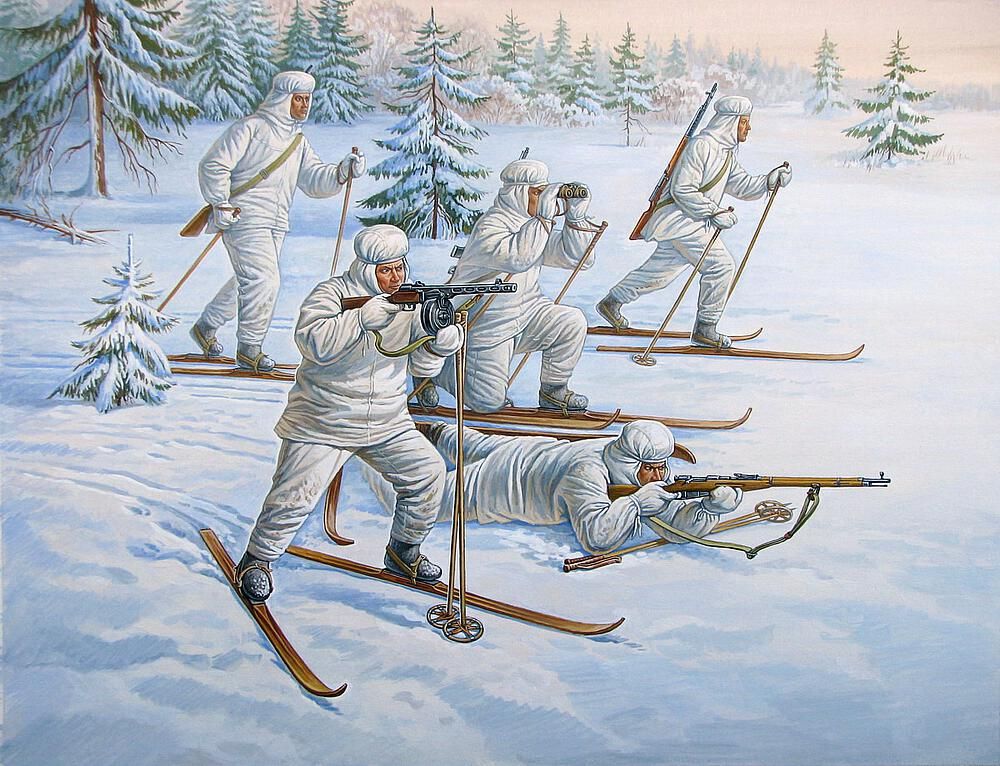 Zvezda 926199 - 1/72 WWII sowjetische Skifahr Modellbau
