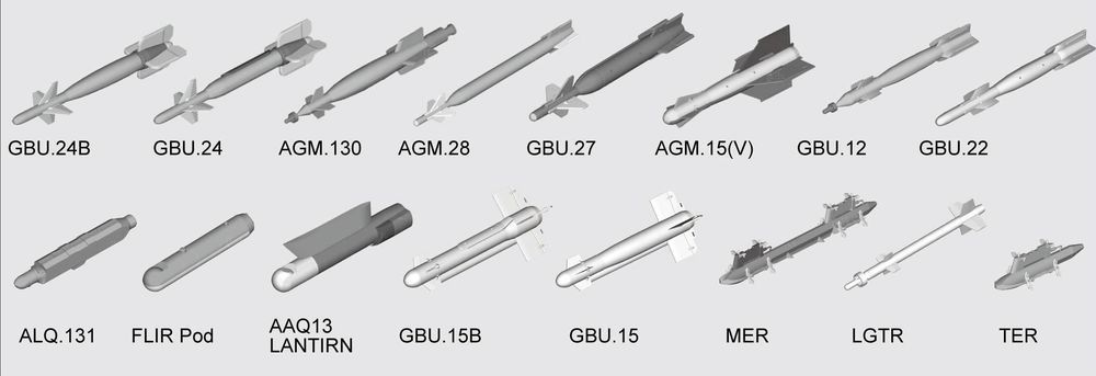 Trumpeter 03304 - 1:32 US aircraft weapons - Guided Bombs | Modellbau