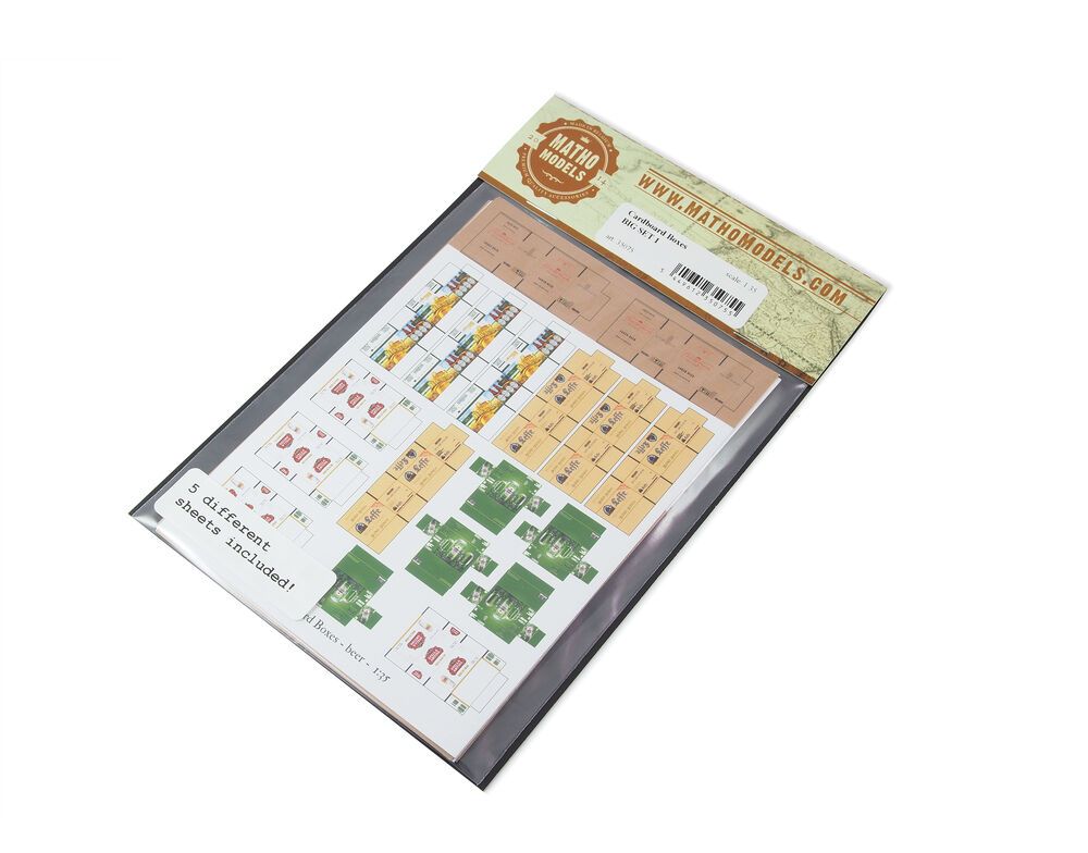 Matho Models 35075 - Cardboard Boxes - BIG SET 1 | Modellbau