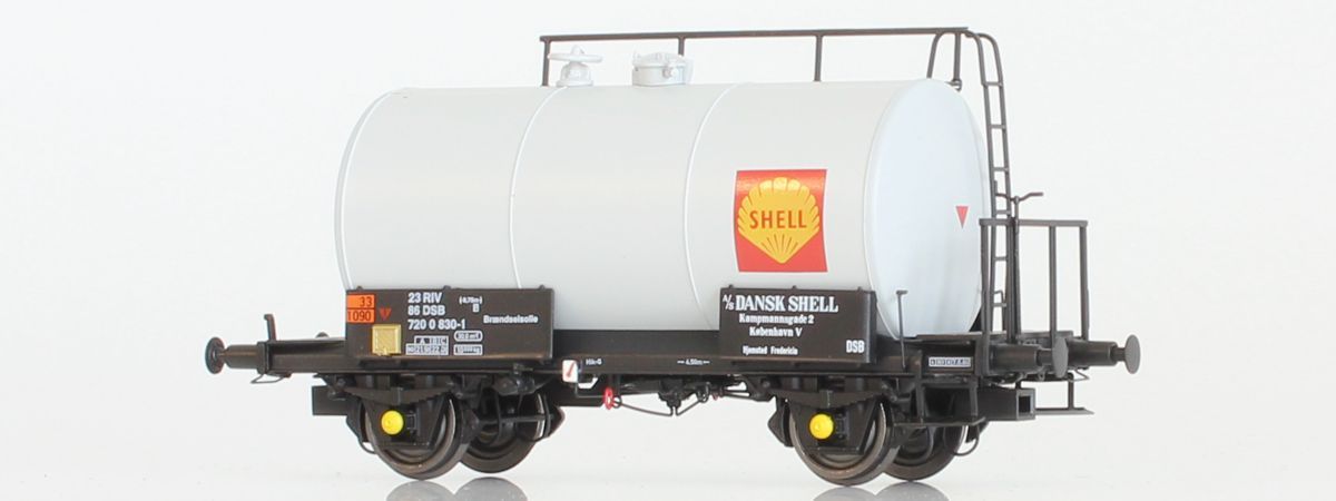 Dekas H0 (1:87) DK-871034 - DSB Kesselwagen 30m³ "Shell" Ep.IV 23 RIV 86 DSB 720 0 830-1, ca 1980-86 | Modellbahn | Modelleisenbahn