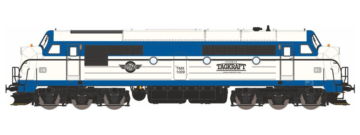 Dekas H0 (1:87) DK-8750162 - Tågkraft TMX 1009 (Blau/weiss), DC, no sound | Modellbahn | Modelleisenbahn