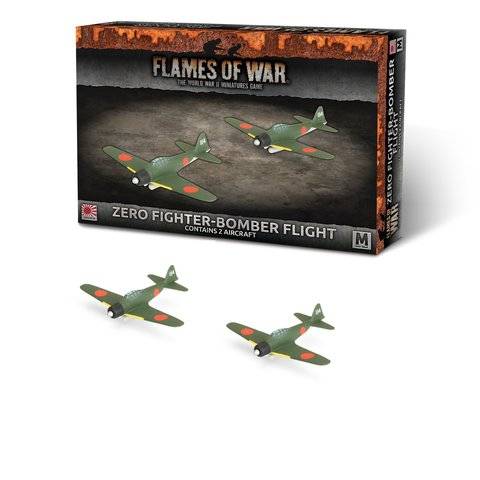 Battlefront Miniatures GFNJBX18 - Zero Fighter-Bomber Flight (x2 Plastic) | Tabletop
