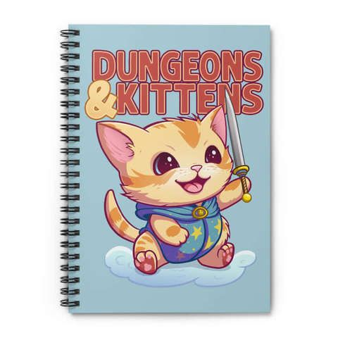 Glassstaff GSNB10DNGSKTTN - Dungeons & Kittens Spiral Notebook | Tabletop