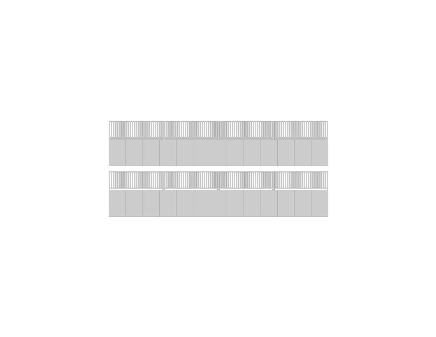 Modusteck H0 (1:87) H0870392.1 - Modusteck Bahnsteigkanten Ausgleichstück, mit Geländer | Modellbahn | Modelleisenbahn