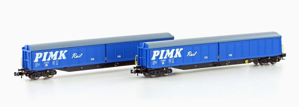 Hobbytrain N H23445 - 2er Set Schiebewandwagen Habis Pimk Rail, Ep.VI | Modellbahn | Modelleisenbahn