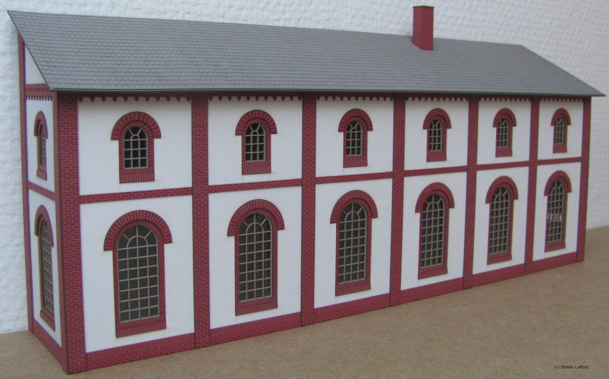 Modellbau Laffont H0 (1:87) H401 - Halbrelief-Halle verputzt | Modellbahn | Modelleisenbahn