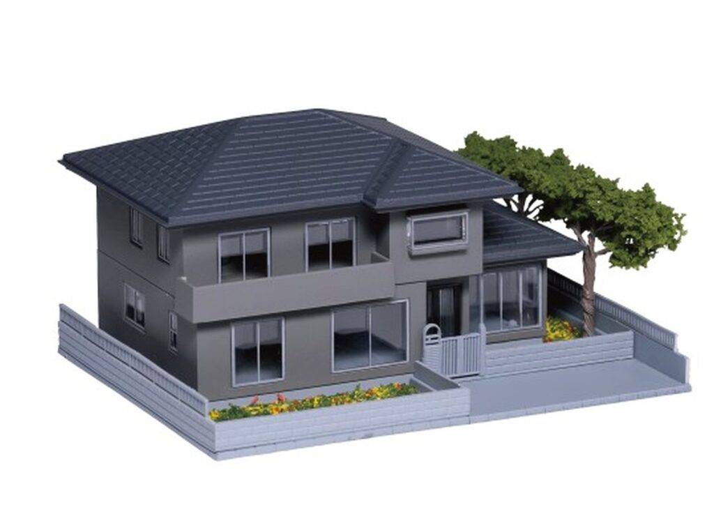 Kato N K23-403D - Wohnhaus 1060 W Addison Street, grau | Modellbahn | Modelleisenbahn