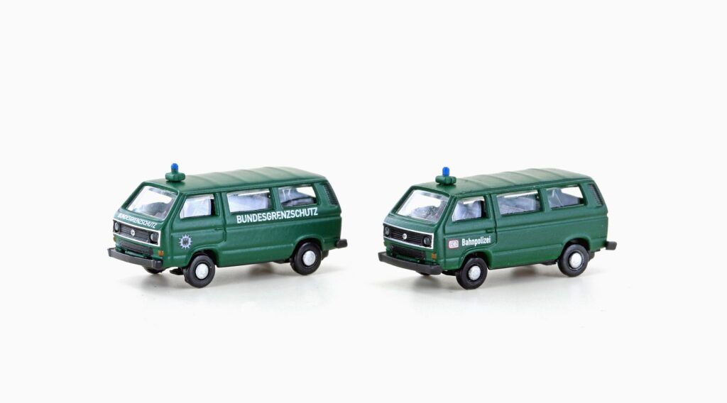 Minis N LC4353 - VW T3 2er Set Bus BGS + Bahnpolizei | Modellbahn | Modelleisenbahn