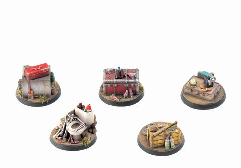 Modiphius Entertainment MUH051727 - Fallout: Wasteland Warfare - Terrain Expansion: Objective Markers 1 | Tabletop