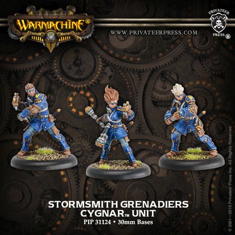 Warmachine PIP31124 - Cygnar Stormsmith Grenadiers | Tabletop