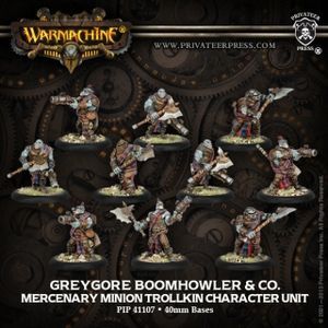 Warmachine PIP41107 - Mercenary Boomhowler & Co Unit (10) Box (repack) | Tabletop