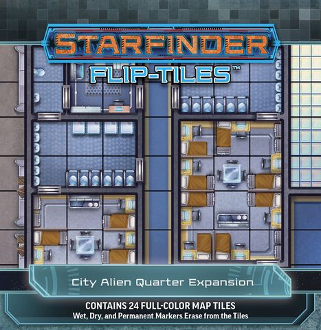 Paizo Publishing PZO7508 - Starfinder Flip-Tile: City Alien Quarter Expansion